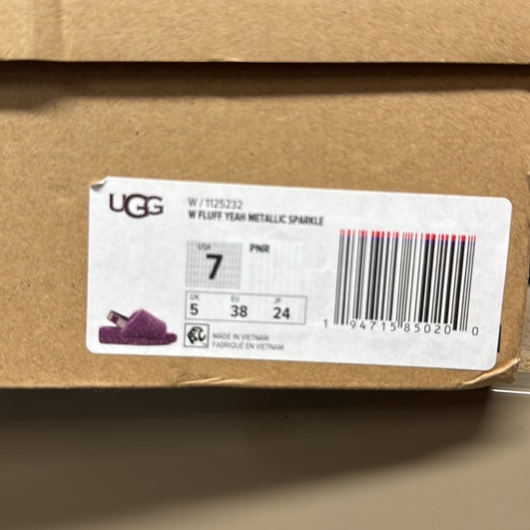 Ugg fluff yeah metallic sparkle size 7 - Picture 10 of 10